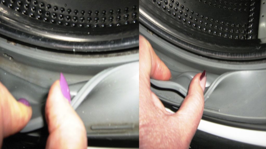 Манжета входного люка стиральной машины-автомат до и после чистки